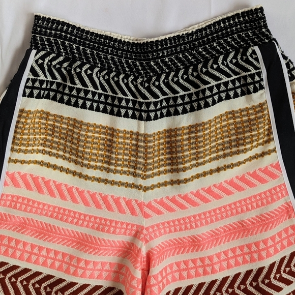 alice + olivia Courtney Pants Jogger Embroidered Cotton High Waist Multi M NWT - Picture 3 of 16